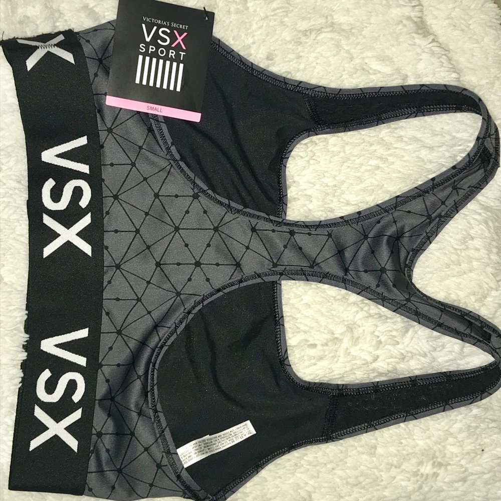 Victoria Secret Sports Bra Grey Print